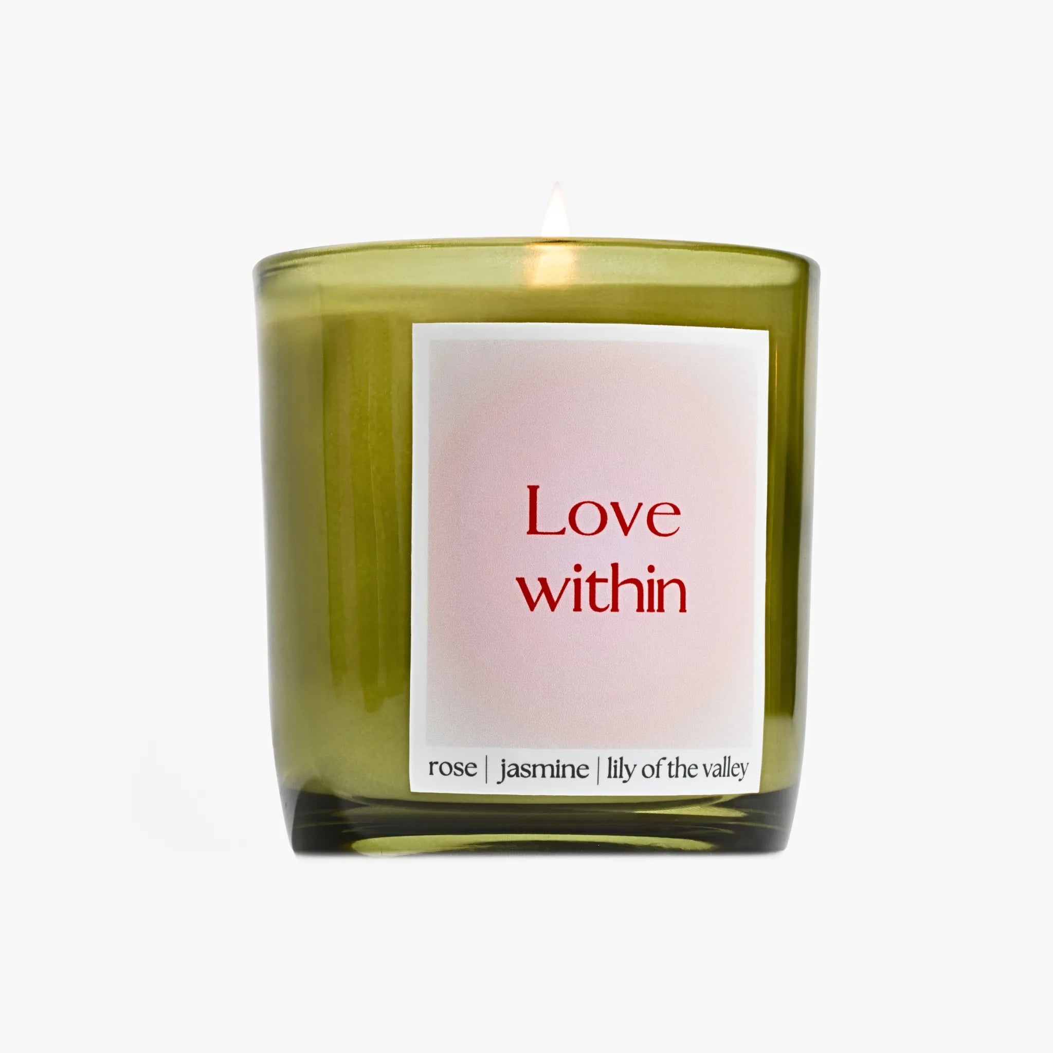 love within candle, rose candle, jasmine candle, lily of the valley candle, luxury floral candle, non-toxic candle, unique gift for her, i love you candle, i love you gift, within candles, pink candles, luxury candle, luxury non-toxic candle, coconut soy wax candle
