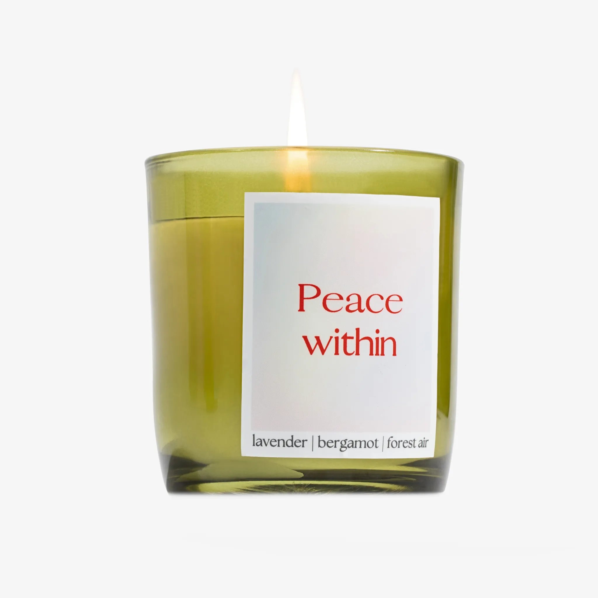 peace within candle, most relaxing candle, most calming candle, zen candle, best lavender candle, bergamot candle, unique gift idea, luxury candle, luxury non-toxic candle, coconut soy wax candle, meditation candle
