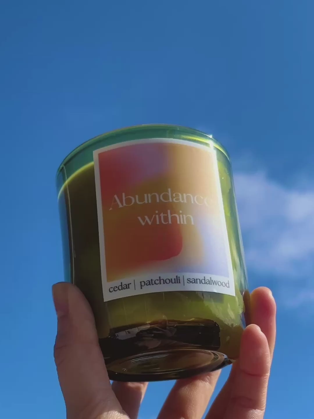 Abundance Within Candle - Cedar, Patchouli, Sandalwood