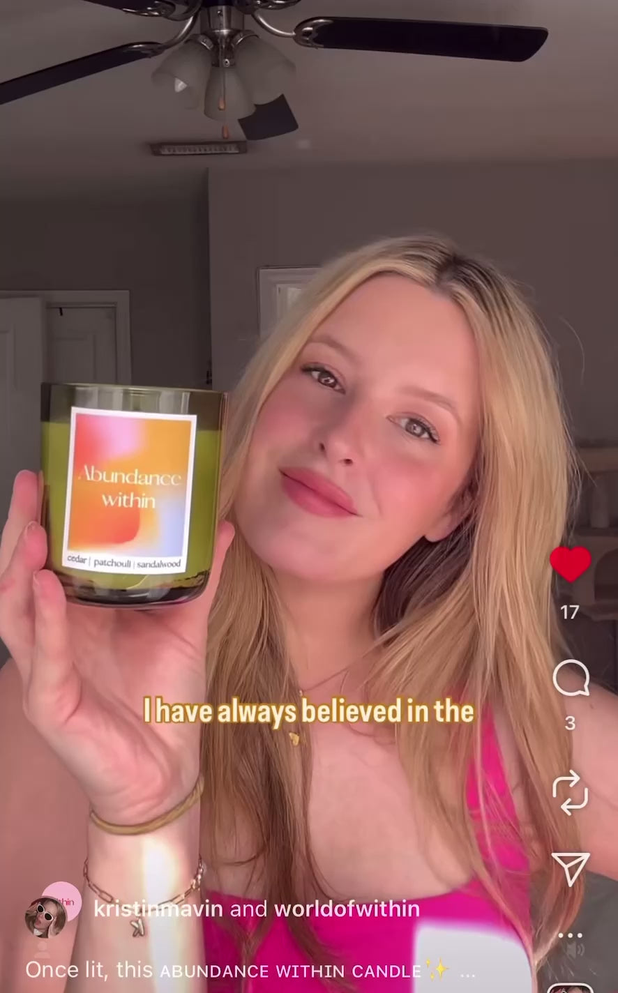 luxury non-toxic candle for mindfulness rituals and home décor, unique self-care gift candle with hidden affirmation inside, within candle