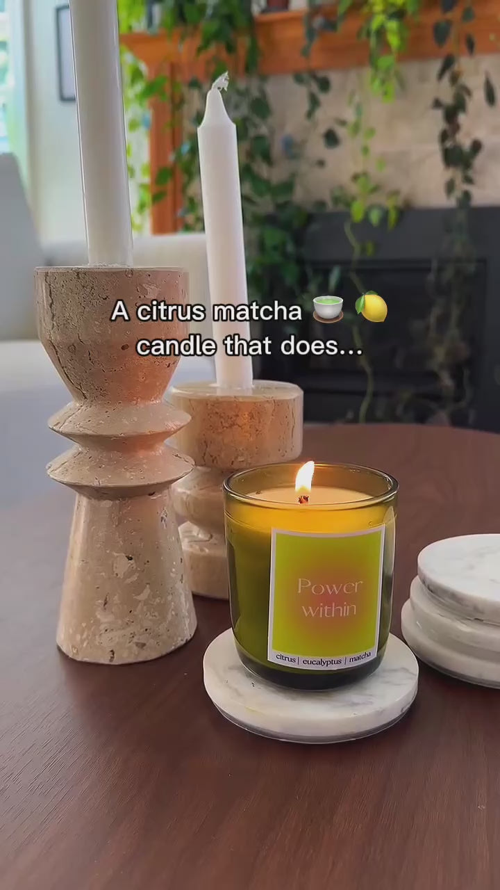 Power Within Candle - Citrus, Matcha, Eucalyptus